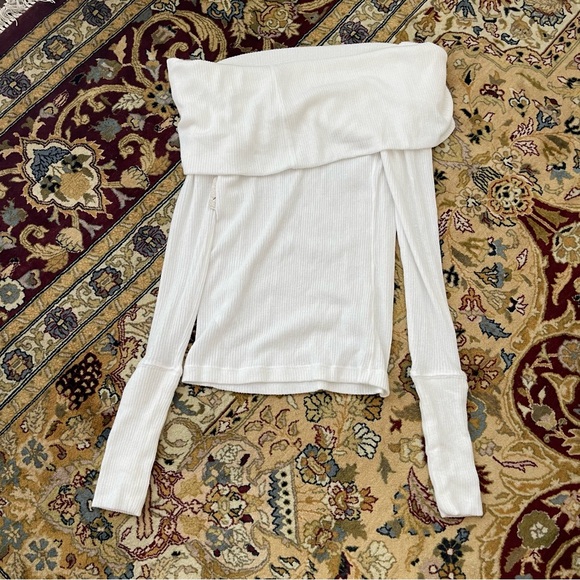 Free People Snow Bunny Shirt Ivory - Picture 8 of 8